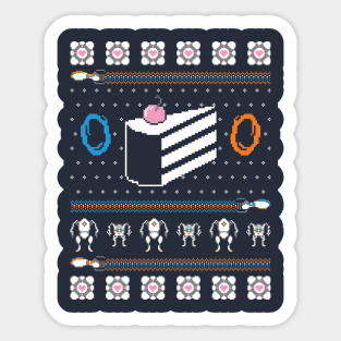 The Christmas Cake Is A Lie Sticker